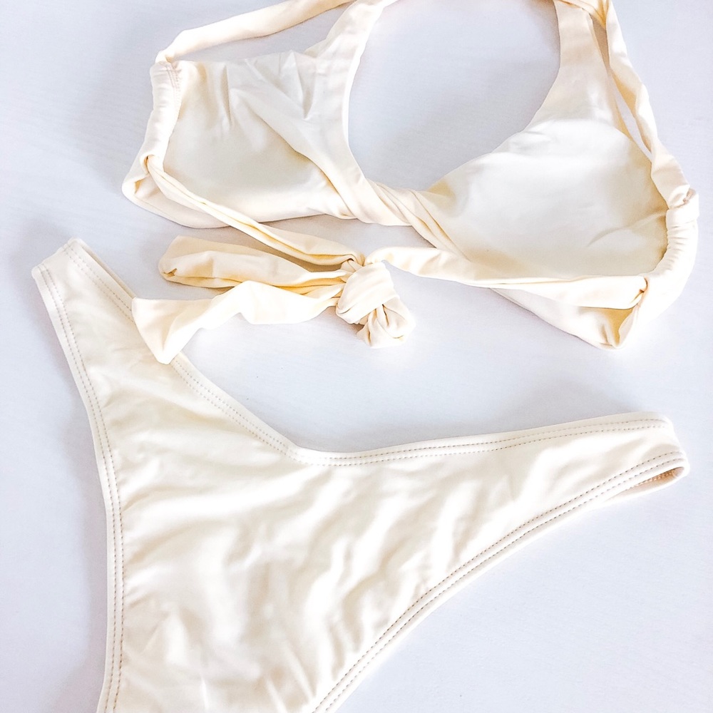 Aloha Cream Twist Top Bikini - Picture 7 of 7